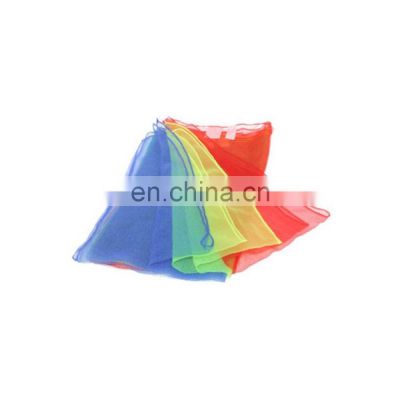 Hot selling Magic foldable juggling Multi-Colored Nylon chiffon silk juggling dance scarves