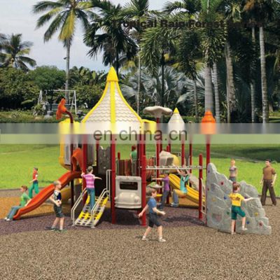 Quality used amusement park equipment large plastic slide playground outdoor malaysia