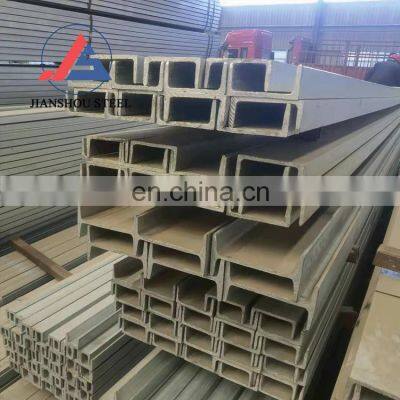 Hot rolled or cold bend GB Q235B Q345B Hot dip galvanized steel channel bar dimensions