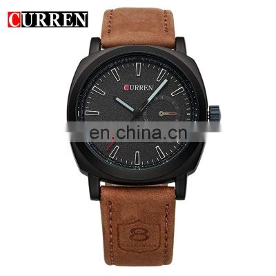 China supplier Cheap best selling male leather strap curren wristwatches men Saudi Arabia 8139 man wrist watch