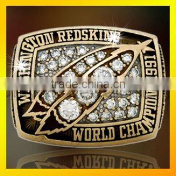 worl champion 1981 custom ring with CZ stones