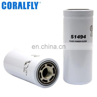 Hydraulic oil filter HF6554 P164378 LFH4990 BT8851-MPG P6893 51494 for Volvo construction machinery