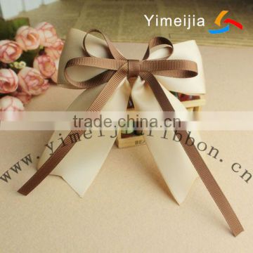 6mm chocolate color ployester grosgrain ribbon bow