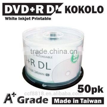 Taiwan A+ Dual layer printable DVD, double sided, double layer dvd 8.5GB
