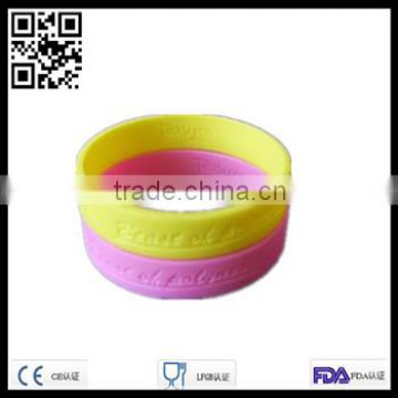 pink silicone wristband rubber bracelet