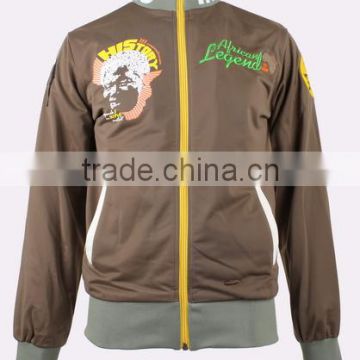Men's fashion embroidered track jacket& new casual printed jacket
