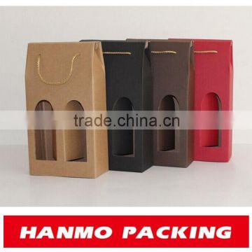 Design your own LOGO corrugated cardboard wine box wholesale factory price