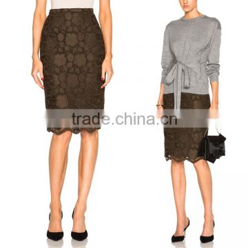 Pictures of Long Skirts and Tops with Lace Pattern for Ladies HSs7541
