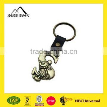 Hottest Souvenir Custom S Letter Leather Animal Keychain