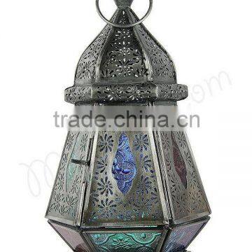 Zink Finish Candle Lantern ZCL-103