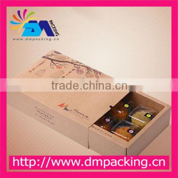 customized printed logo brown kraft paper box