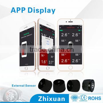 Tire pressure monitoring system for smartphone with tpms bluetooth, external TPMS bluetooth