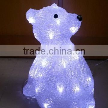 3D LED christmas acrylic bear motif light