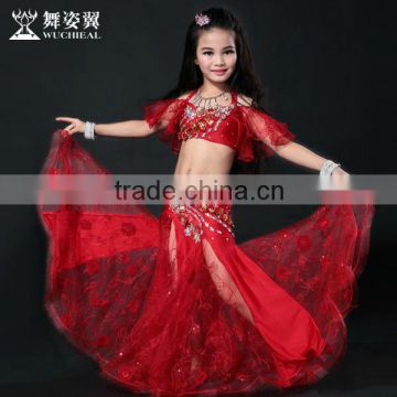 Wuchieal High quality Children Belly Dance Costumes for Performance