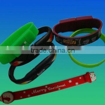 soft pvc 2GB bracelet style usb promotional gift
