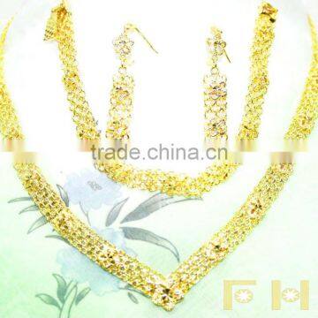 FH-C027 2010 gold fashion jewelry sets
