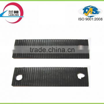 Perforated rubber sheet for railway