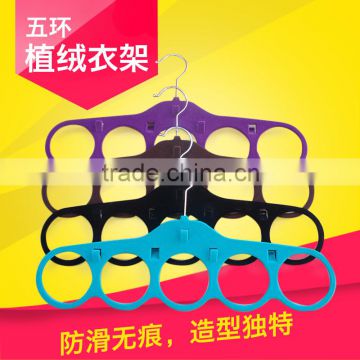 of high quality wholesale thin plastic velvet flocked hanger