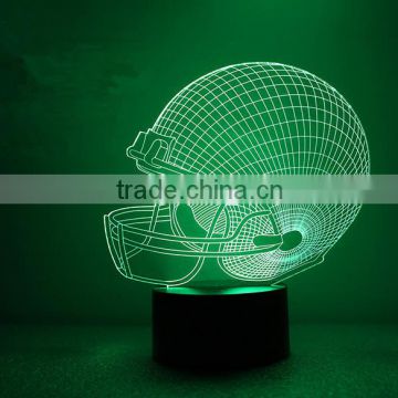 Baseball caps shape home Decorative 3d illusion led night light lamp