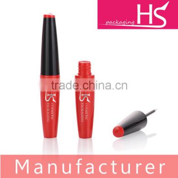 Custom empty red plastic eye liner tube with brush