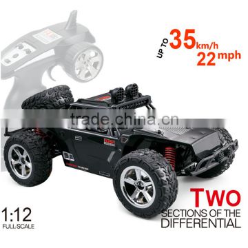 High speed rc toys 2.4G 4WD short truck rc car 1:12 electric car buggy with 550 brush motor and 35km/h speed