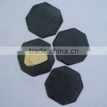 Wholesale black slate stone hexagon coaster