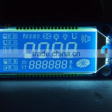 negative character white symbol segement character money-counting machine COG lcd display,counter display