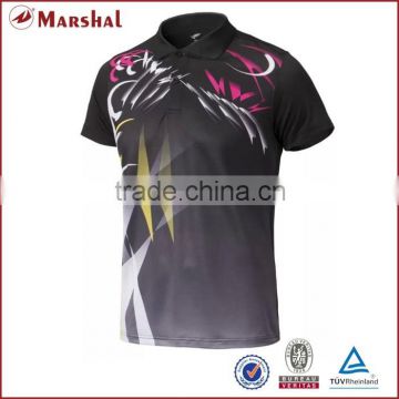 100% full sublimation top quality men badminton shirt