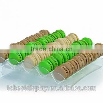 attractive design clear acrylic macaron display trays manufacturer for bakery room