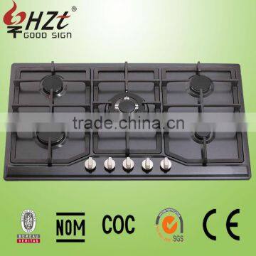 2016 Black stainless steel panel gas cooker stove