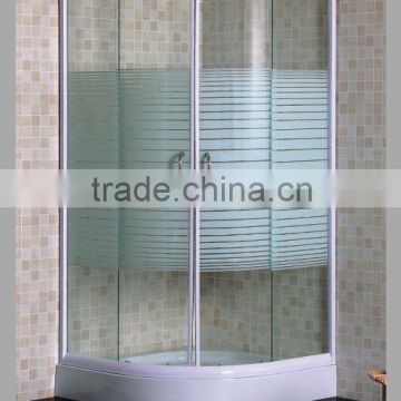 pretty concise shower enclosure with horizontal stripe printing tempered glass (S131 horizontal stripe)
