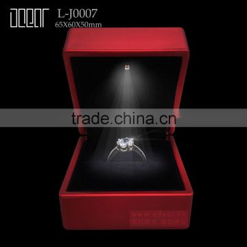 luxury stock brown led light jewelry Christmas gift ring box for proposal