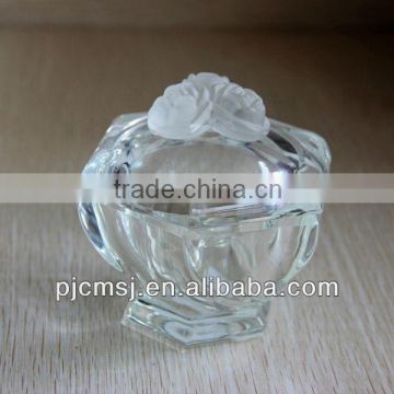 Beautiful crystal jewellery box glass jar for decoration or gift