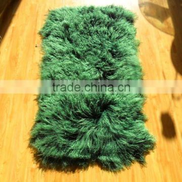 Latest Design Top Quality Mixing Color Long Tibetan Lamb Fur Cushion with Cheap Factory Price
