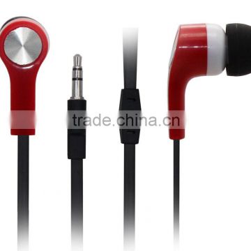 hot selling earbuds wired earphone in ear high quality flat cable