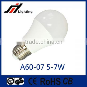 2016 hot sale cheap A60-07 5W 6W 7W E27 B22 led bulb