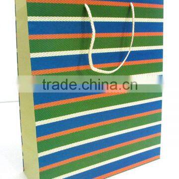 Stripe paper gift shopping bag