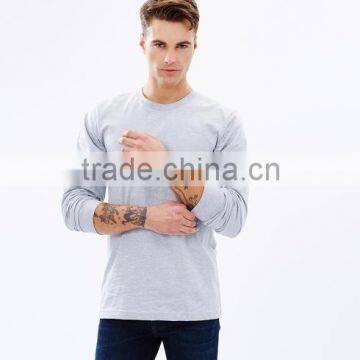 Longline tee heather grey tee shirt LS style