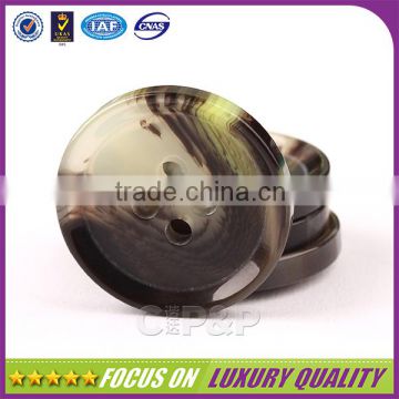High quality plastic made resin button suit lmitation horn button
