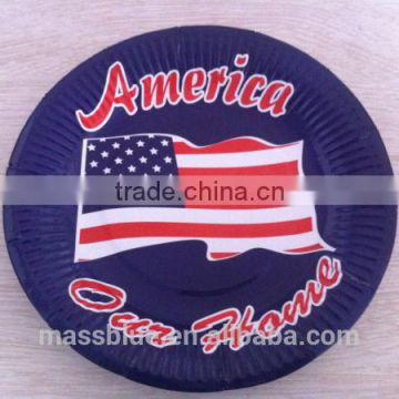 10.5inch Custom Logo Printed Disposable PaperPlate