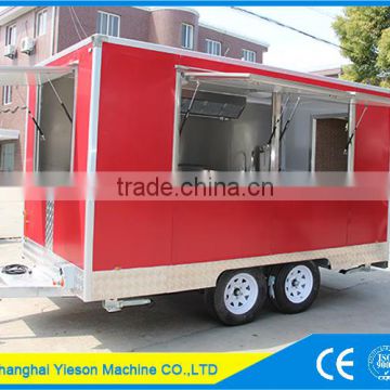 YS-FV390B high quality snack trailer china/bbq food cart for sale