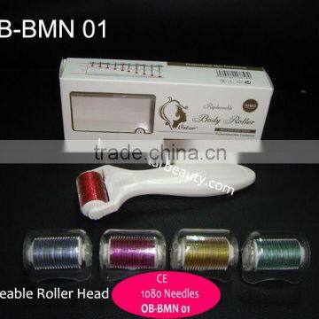 Skin whitening dermaroller 1080 needles roller head