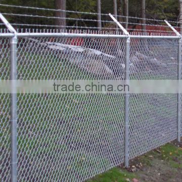 Chain Link Fence Line Post With top barbed wire arms