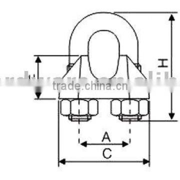 Stainless steel wire rope clip Din 741(wire rope clip)