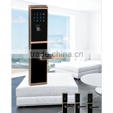Top quality Red bronze elegant 480(L)*80(W)*32(T)mm smart door Lock for home/office/hotel