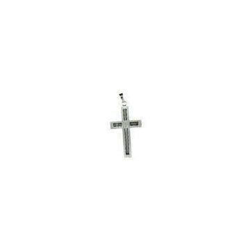 OEM / ODM Nickle / Lead Free Titanium Black Stainless Steel Cross Pendants