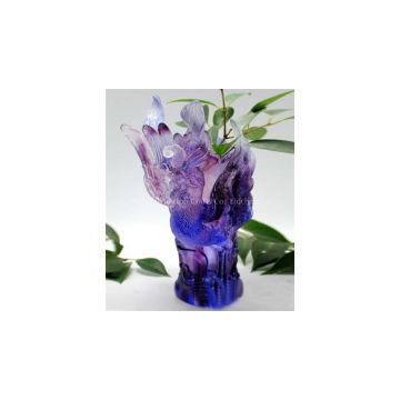 home handicrafts art glass phoenix vase feng shui products