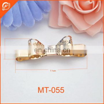 bowknot zinc alloy metal trimming in gold color for dresses