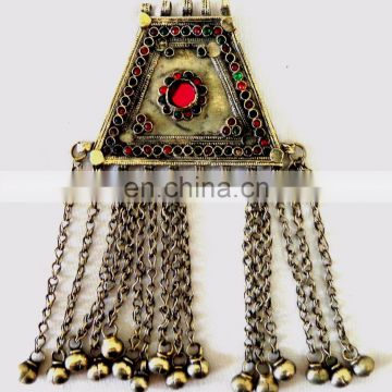 Wholesale Afghani Necklaces kutchi Pendant Set- Fashion Belly Dance Handmade Chokers Afgani Set