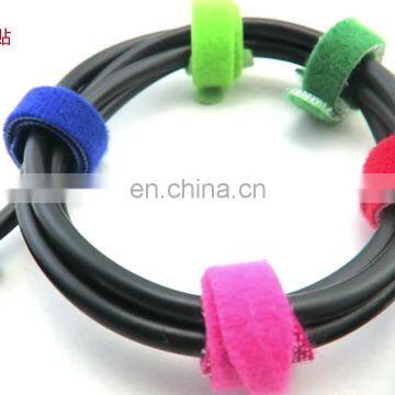 Colorful cable tie strap tightener nylon hook and loop straps cable ties for office